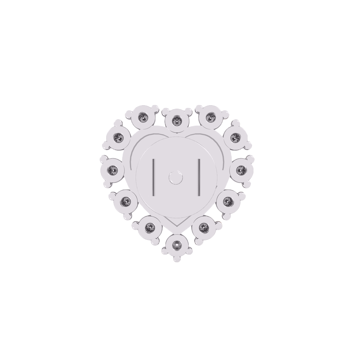 Lovely Heart Halo Diamond Earrings For Her